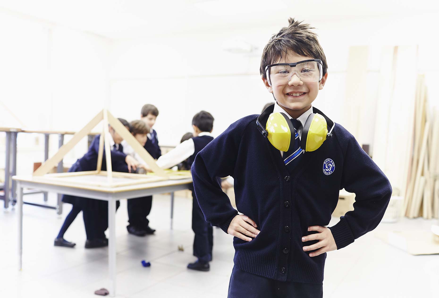 student portrait in shop class 